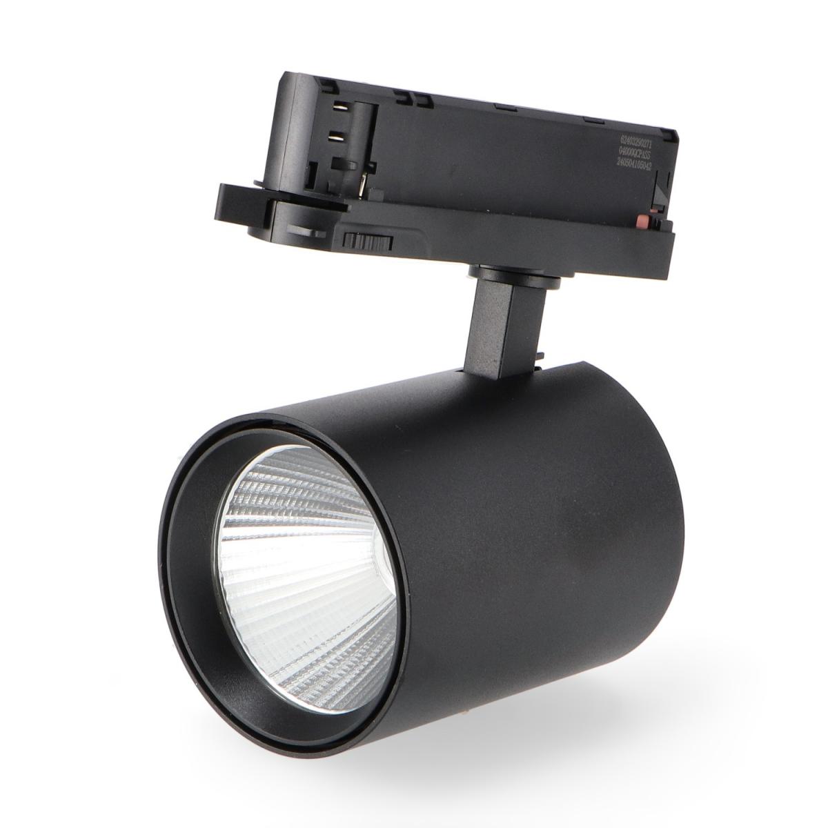 Foco LED para carril Black Air 30W Trifásico No FlickerSpot LED Black Air 30W sur Rail Triphasé No FlickerFaretto Led Black Air 30W Bianco No Flicker