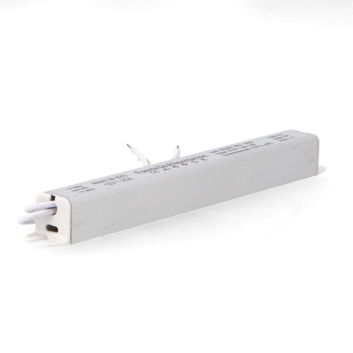 Fuente de alimentación para tiras LED 15W 12VDC (Especial para perfiles)