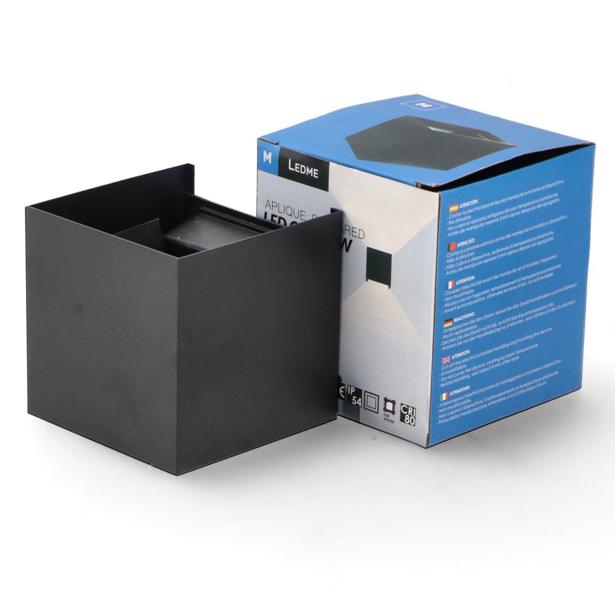 Aplique de Pared LED Black Cube 6W IP54