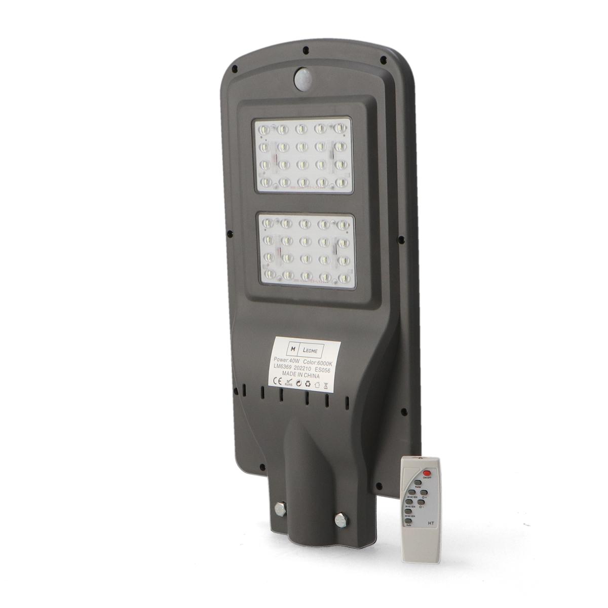 Farola Solar LED para Alumbrado Público 40W con Sensor