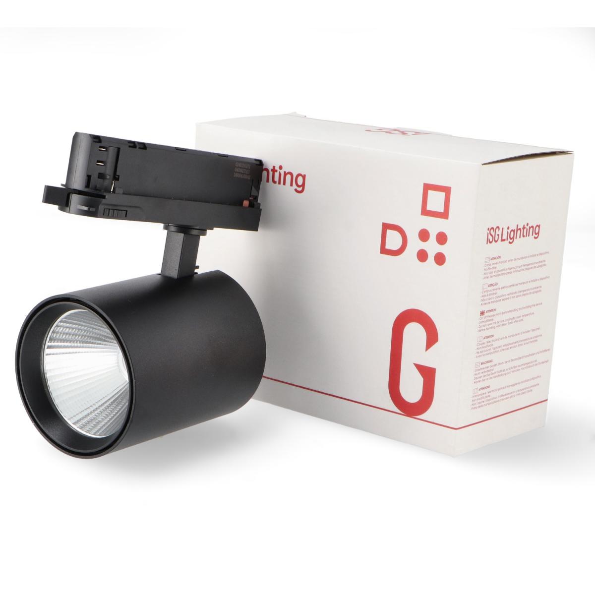 Foco LED para carril Black Air 30W Trifásico No FlickerSpot LED Black Air 30W sur Rail Triphasé No FlickerFaretto Led Black Air 30W Bianco No Flicker