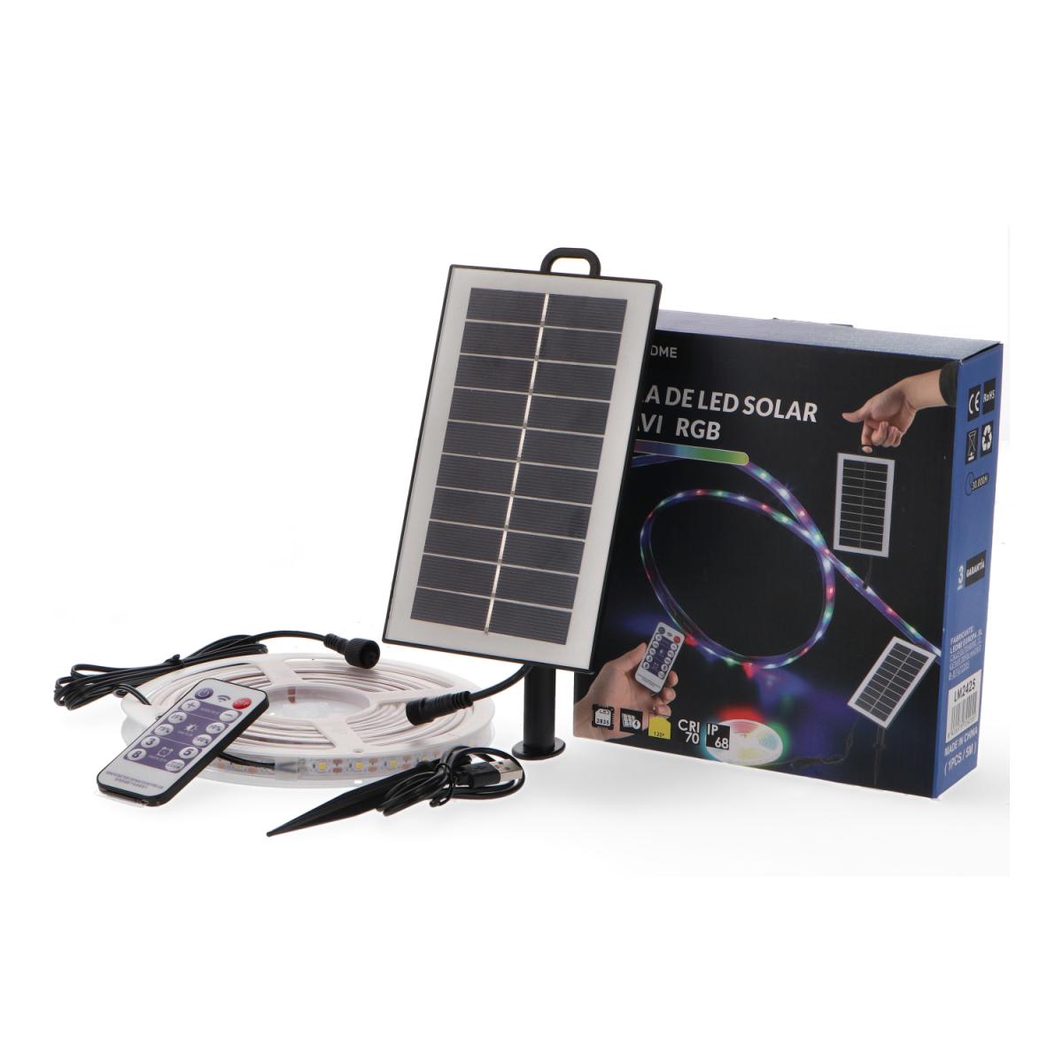 Pack Tira de Led Solar Smd2835 300L Multicolor - 5 Metros