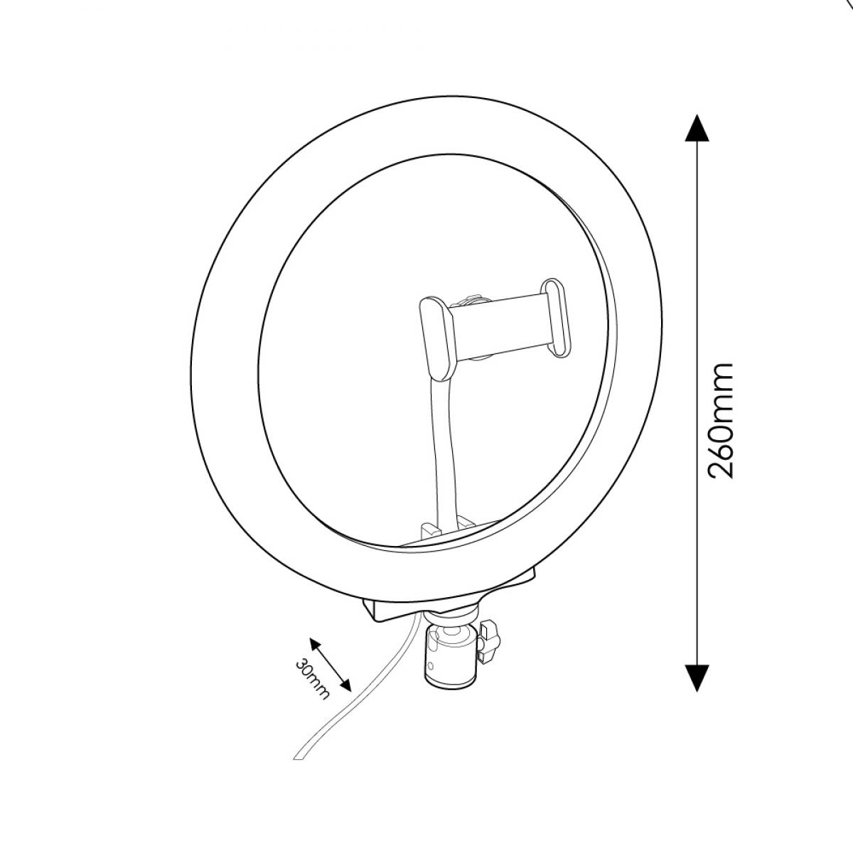 Kit Aro / Anillo de Luz LED Selfie 10 Pulgadas