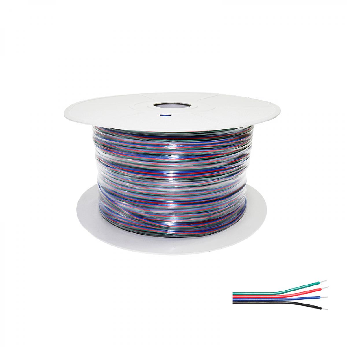 Cable Eléctrico Plano Manguera 4x0.5mm² para Tiras LED RGB ML