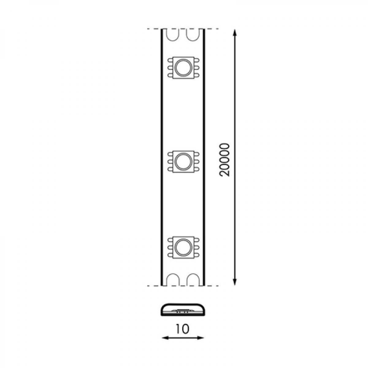 Tira LED 24V DC SMD2835 Ziadna IP20 12W/m - 20 Metros