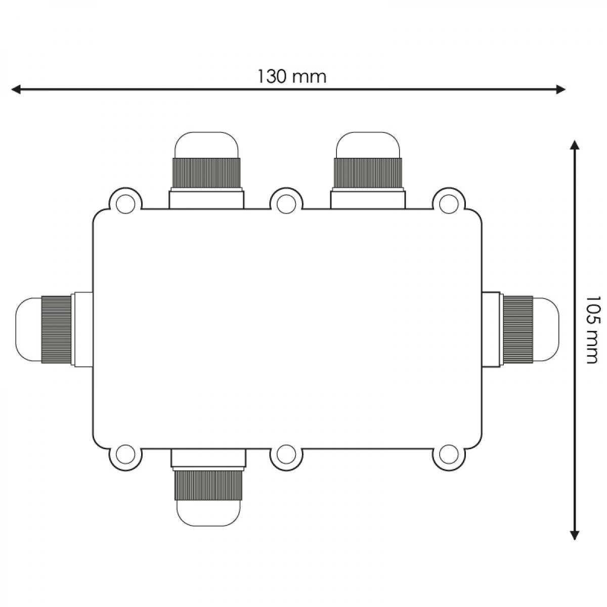 Caja con Cinco Conectores IP68