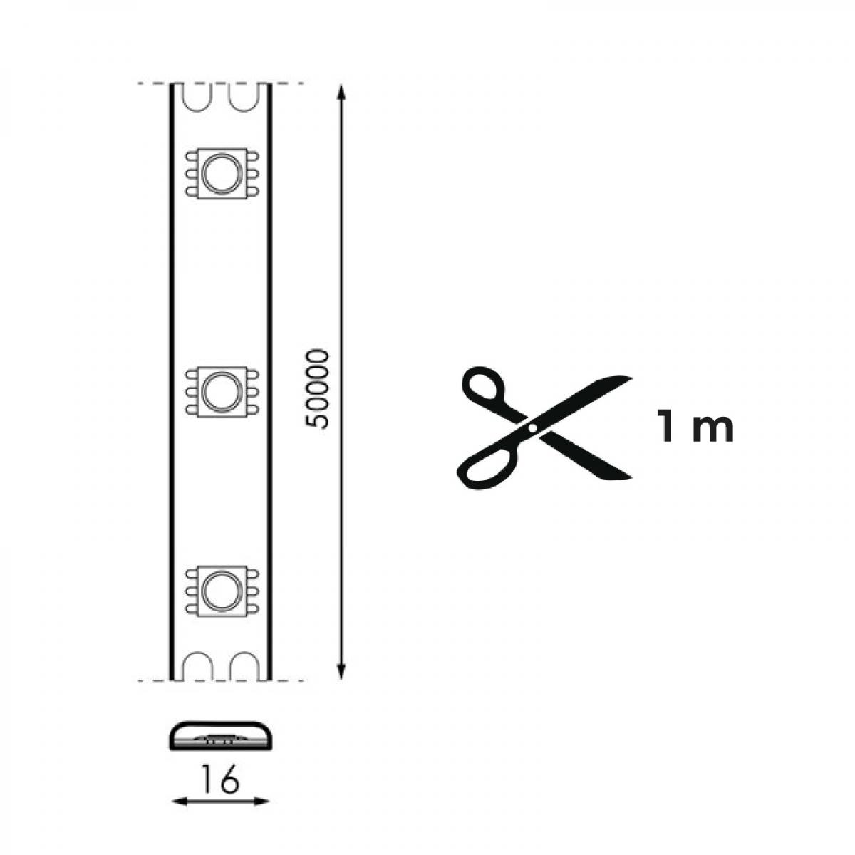 Tira de Led 220Vac Smd 2835 Mixt 14,4W/m - 50 Metros - DSC