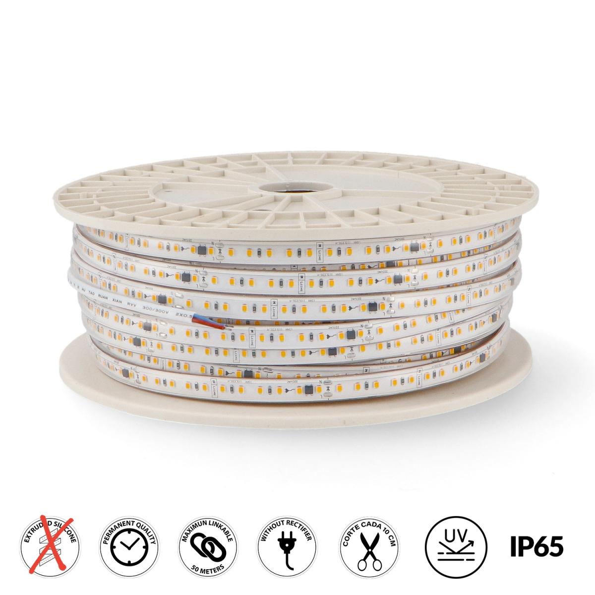 Tira de LED 220VAC SMD2835 BRG 17W/m IP65