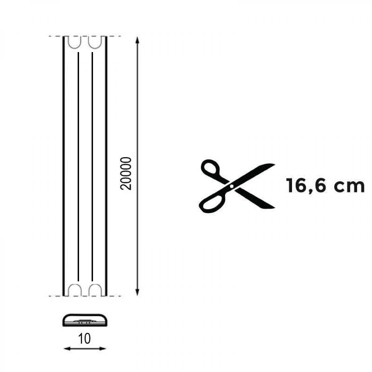 Tira de Led 220Vac Cobpro 20W/m IP65 - 20 Metros