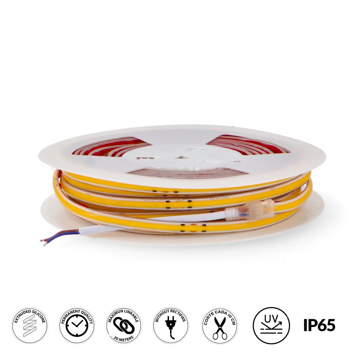 Tira de Led 220Vac Cobpro 20W/m IP65 - 20 Metros