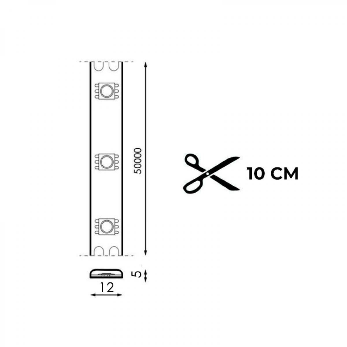 Tira de Led 220Vac Smd2835 Brescia 12W/m IP67 - 20 Metros - PRECIO €/ML