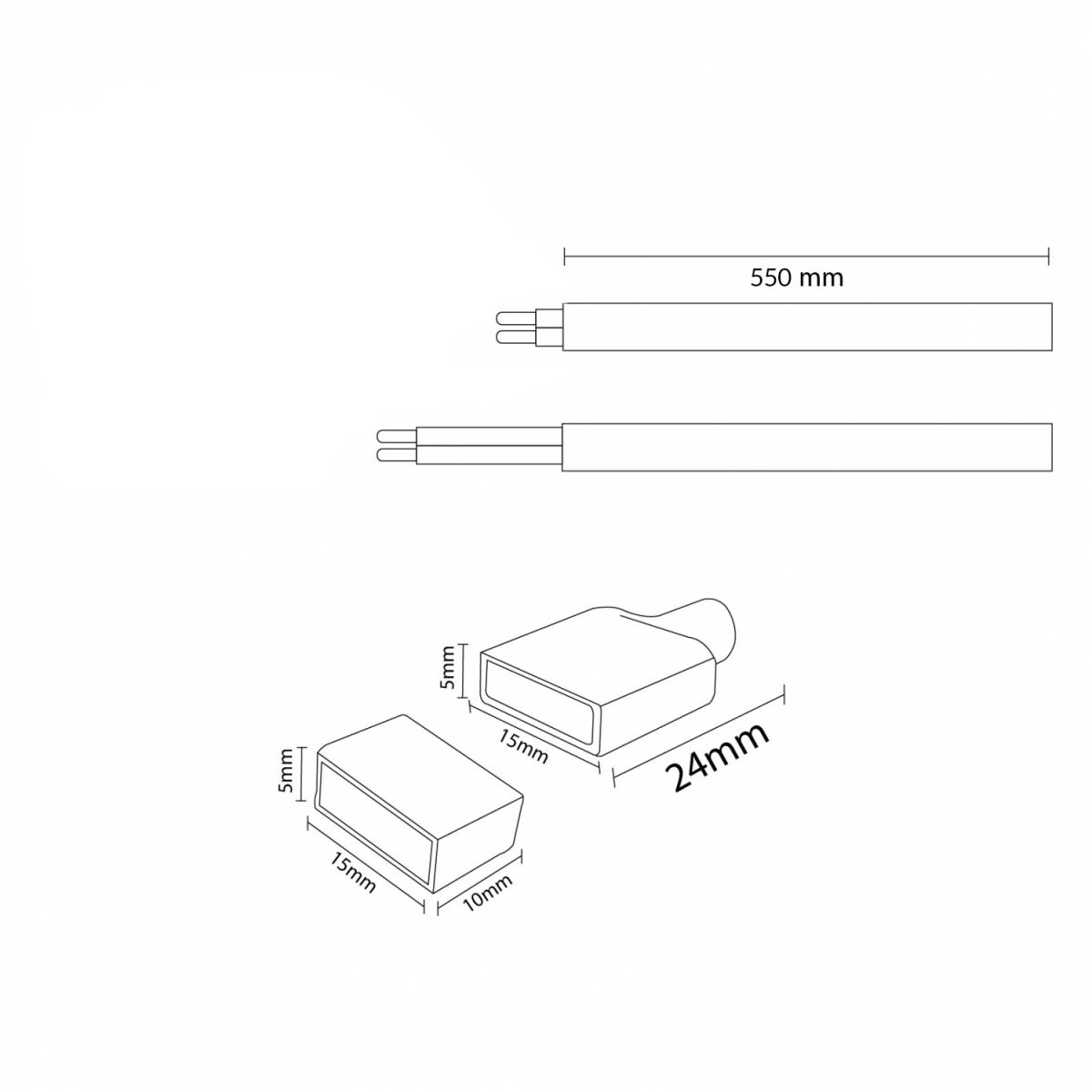 Cable Adaptador Para Tira Led 220Vac Bergamo