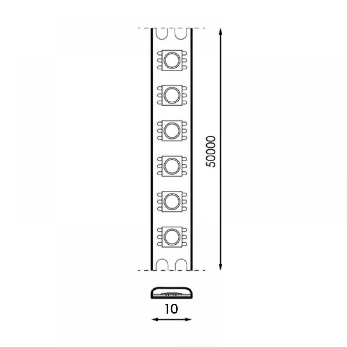 Tira Led Digital 24V Dc Smd2835 Tips Ip20 10W/m – 5 Metros