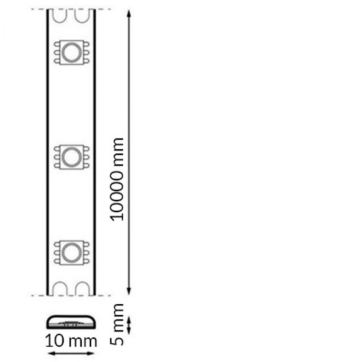 Tira de Led 220Vac Smd2835 Como 12W/m - 50 Metros