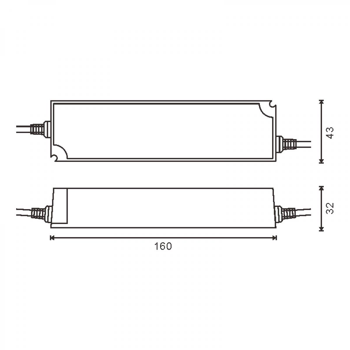 Fuente de alimentación para tiras LED 60W 24VDC IP66