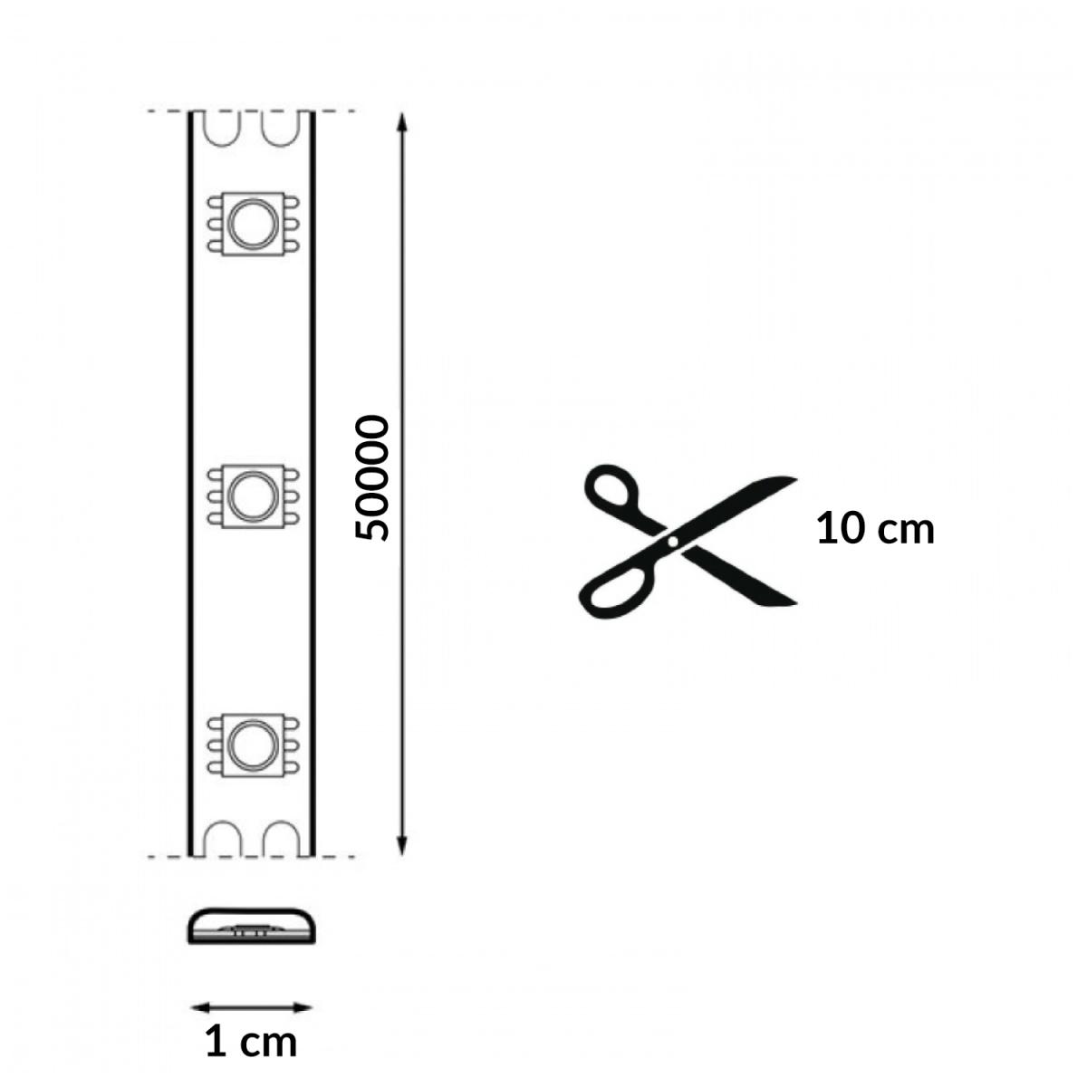 Tira de Led 220Vac Cobpoint 10W/m IP65 - 50 Metros