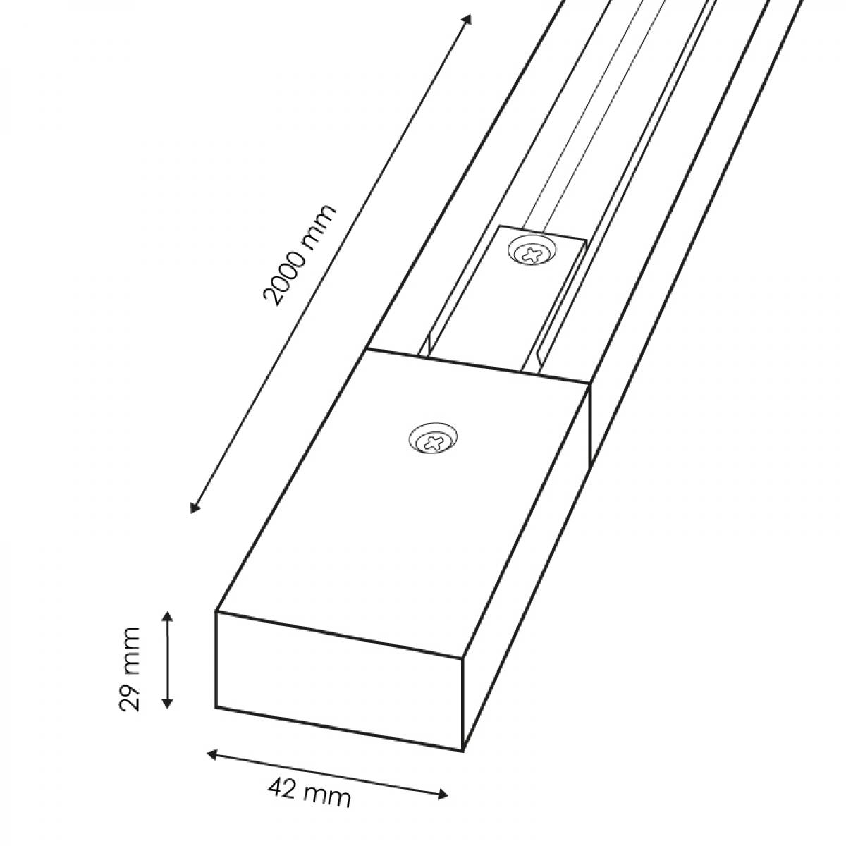 Carril Monofásico MaxPower - 2 metros