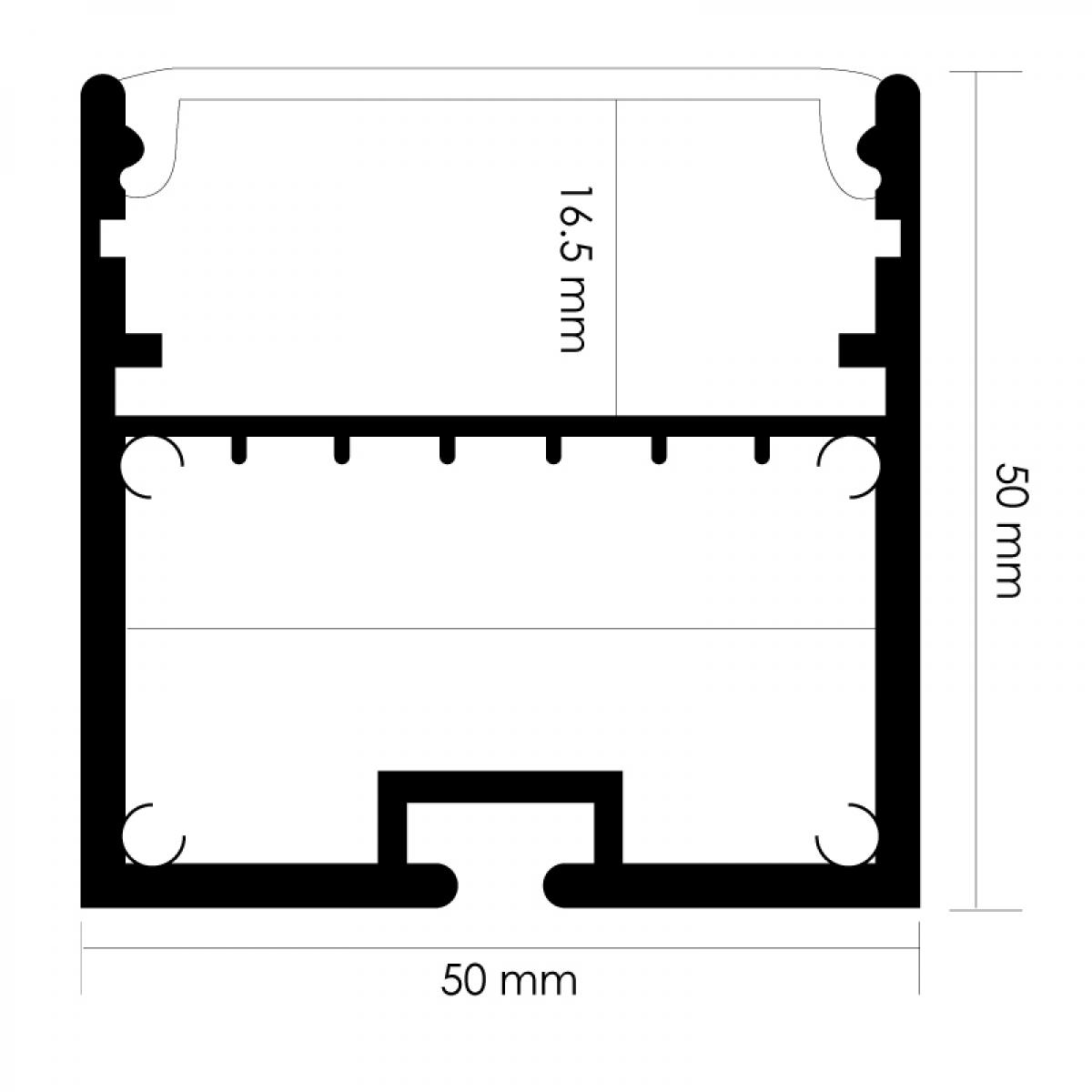 Perfil de aluminio VictSing 2 metros 12V/24V/220V - DSC