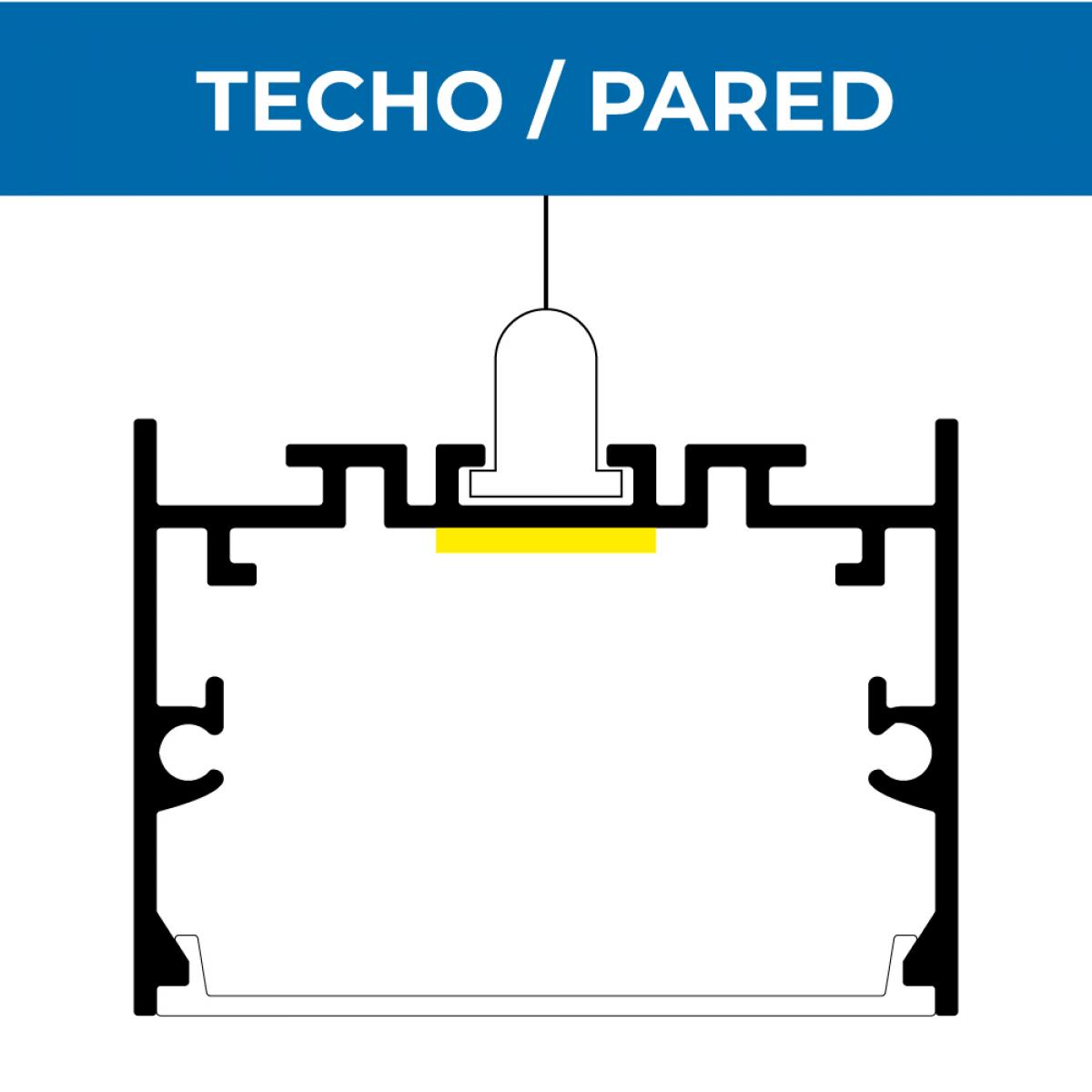 Perfil de Aluminio Ning 2 Metros 12V/24V - DSC