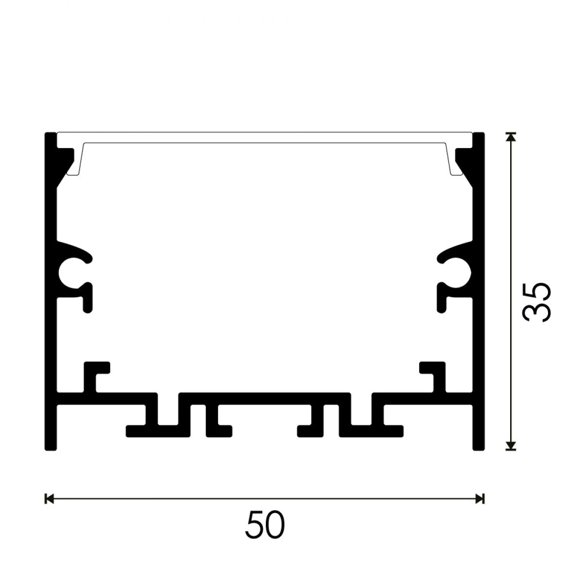 Perfil de Aluminio Ning 2 Metros 12V/24V - DSC