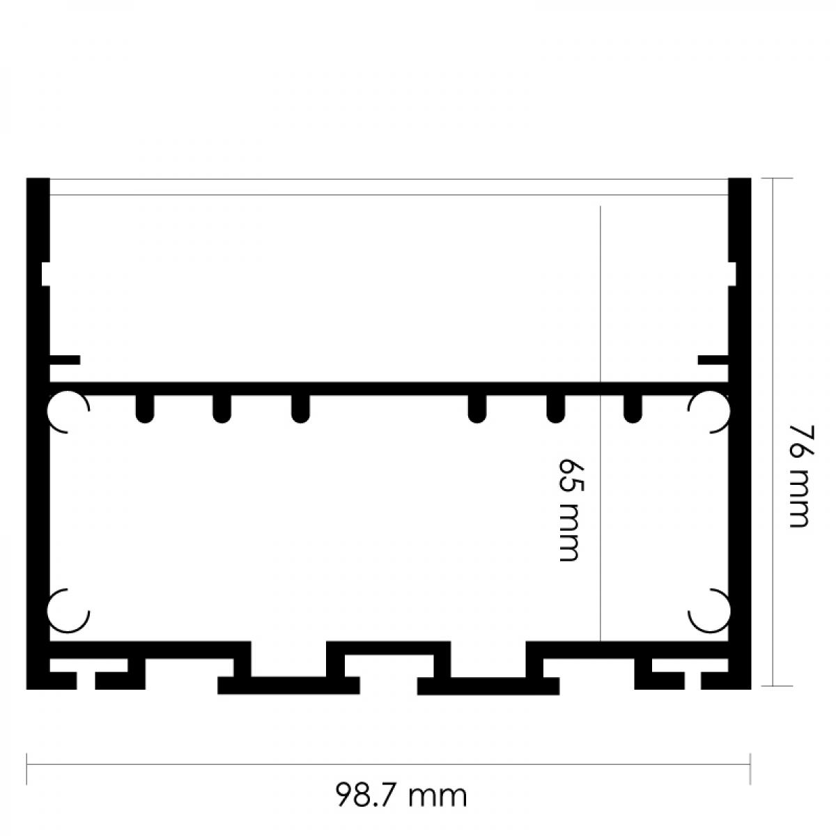 Perfil de aluminio Orus 2 metros 12V/24V/220V - DSC