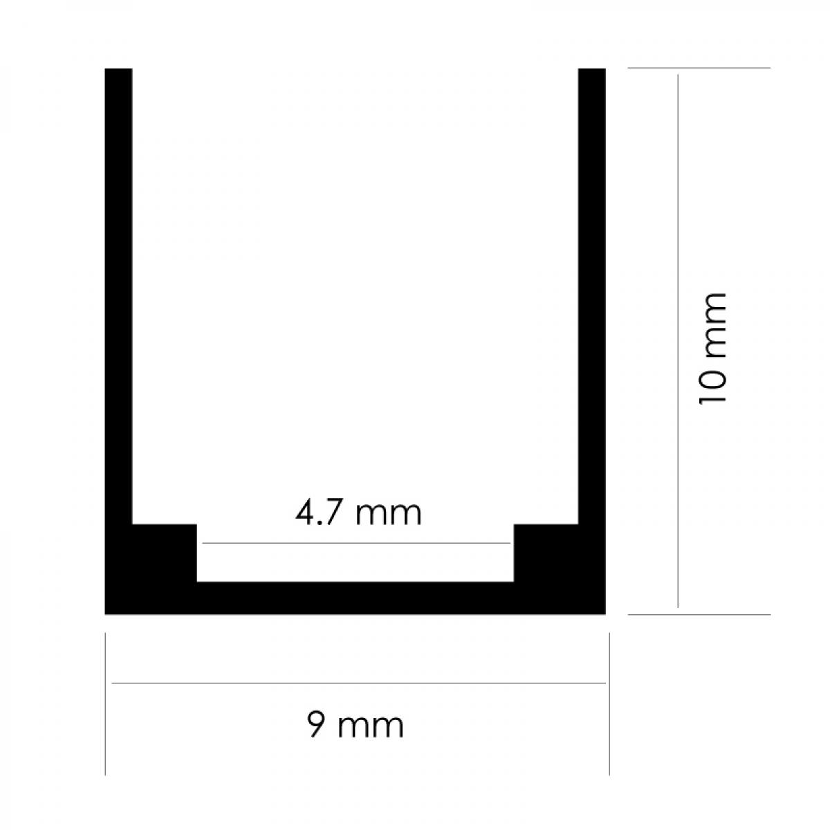 Perfil de Aluminio U 2 Metro Para Neón Led 24V/220V