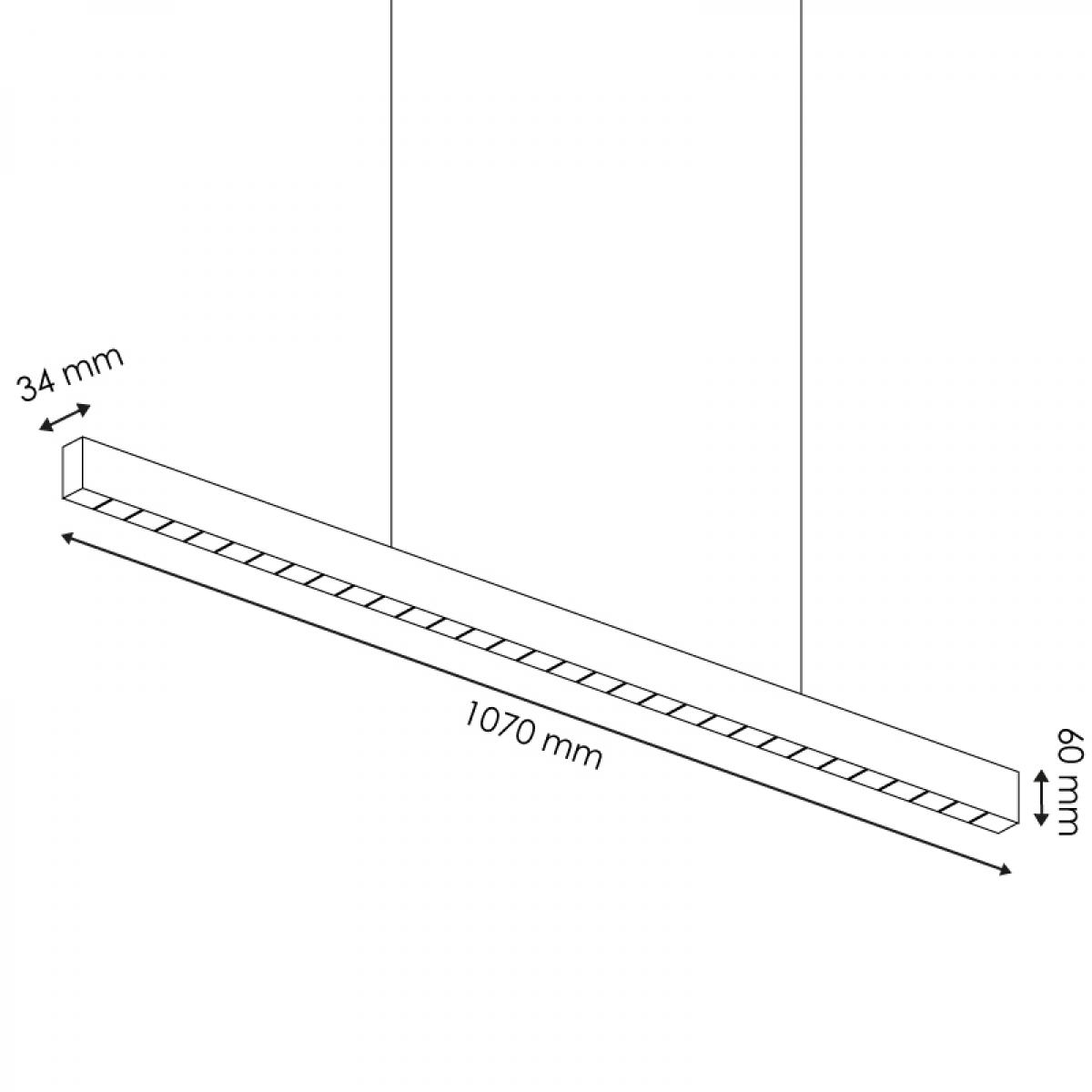 Lámpara lineal LED Viena 40W (UGR 17)