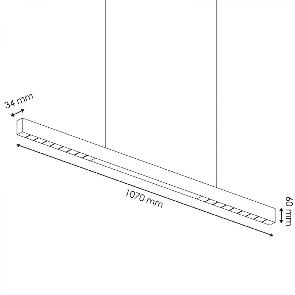 Lámpara lineal LED Viena II 40W (UGR 19)