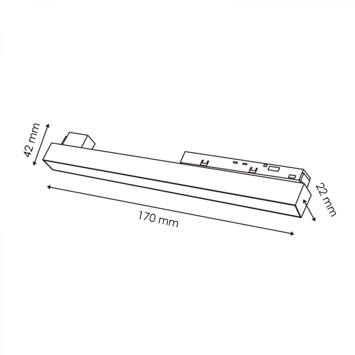 Foco LED Shoiler 10W para carril magnético Negro 48V - DSC