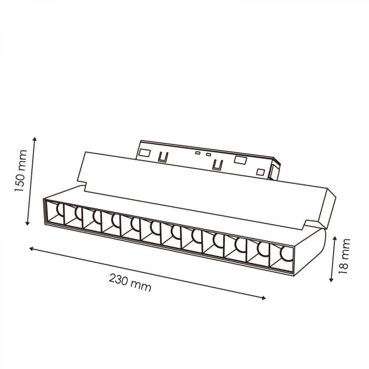 Foco LED Aotrom 12W para carril magnético Blanco 48V - DSC