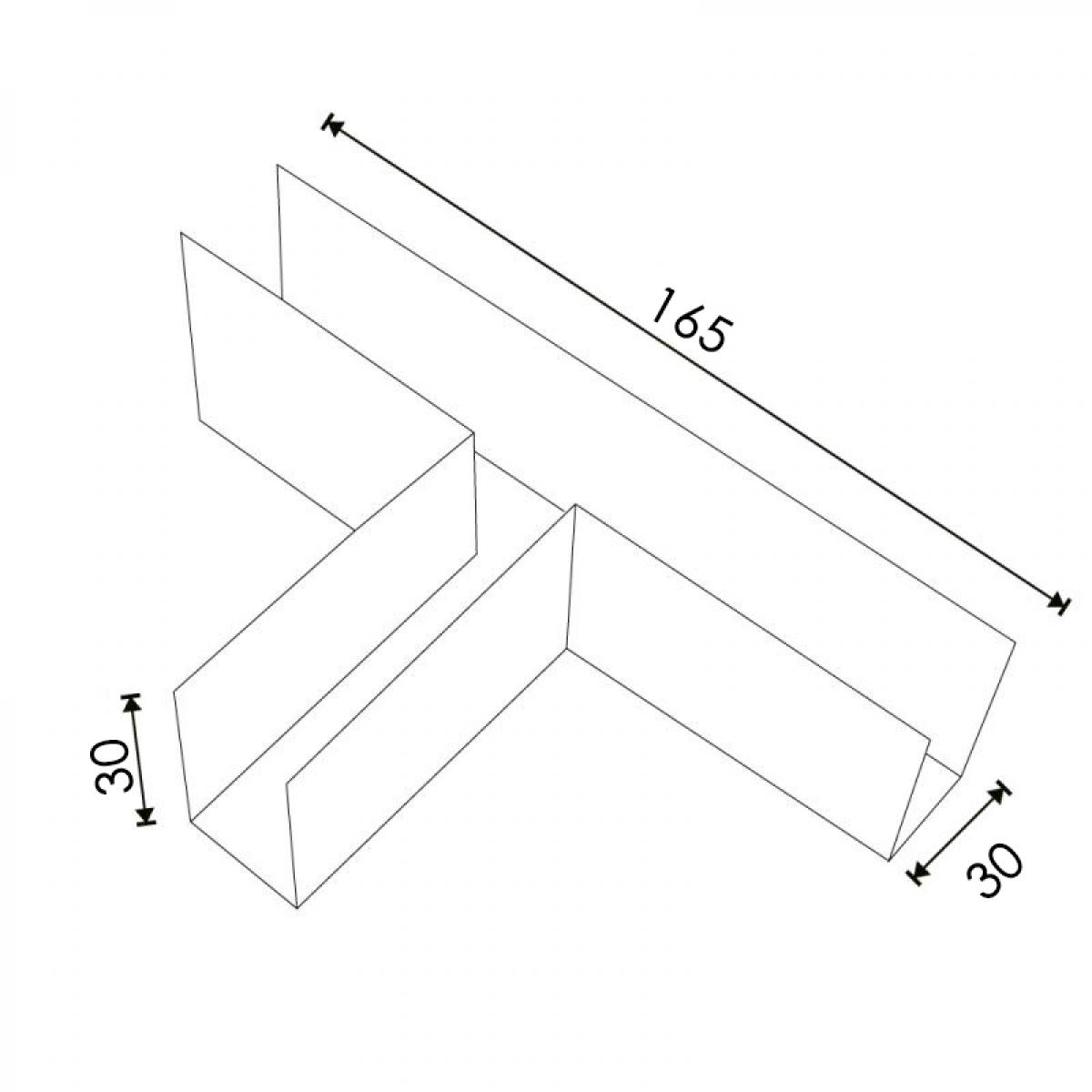 Unión en T Horizontal para Carril Magnético Detail