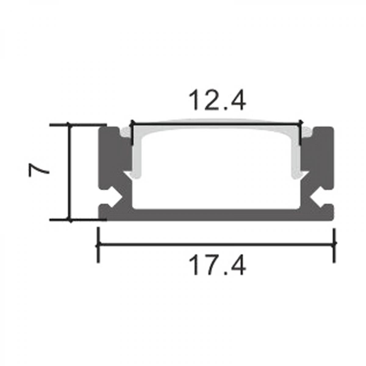 Perfil de aluminio Sid Lacado Blanco - 2 metros