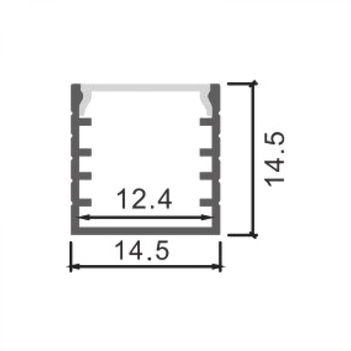 Perfil de aluminio Jesf - 2 metros
