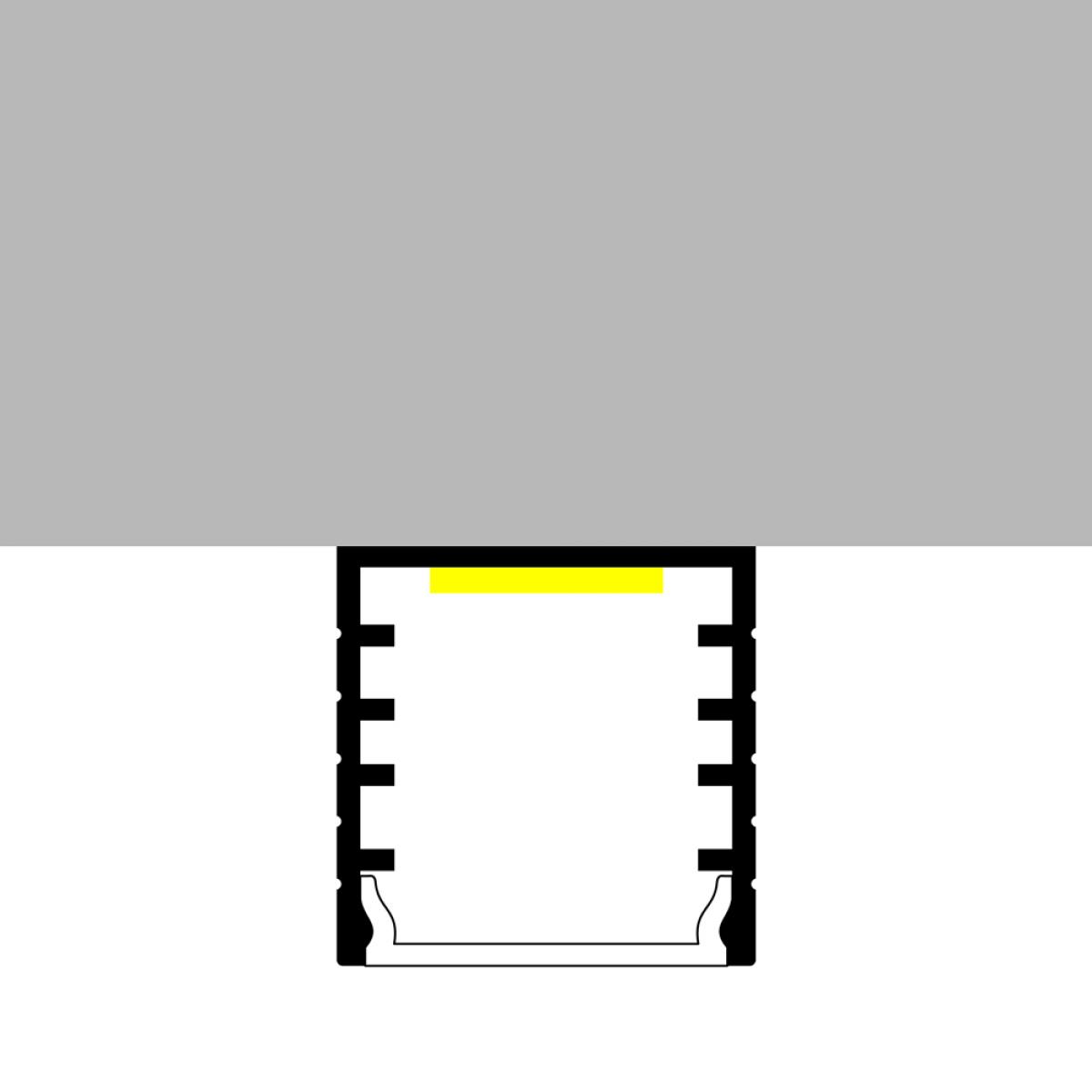 Perfil de aluminio Jesf - 2 metros