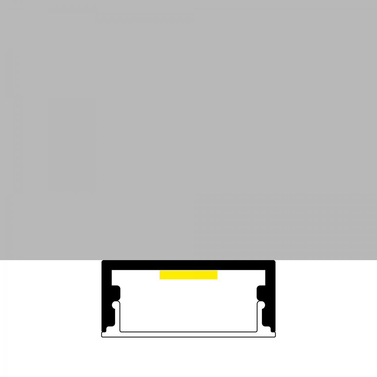 Perfil de aluminio Minim Lacado Blanco  - 2 metros