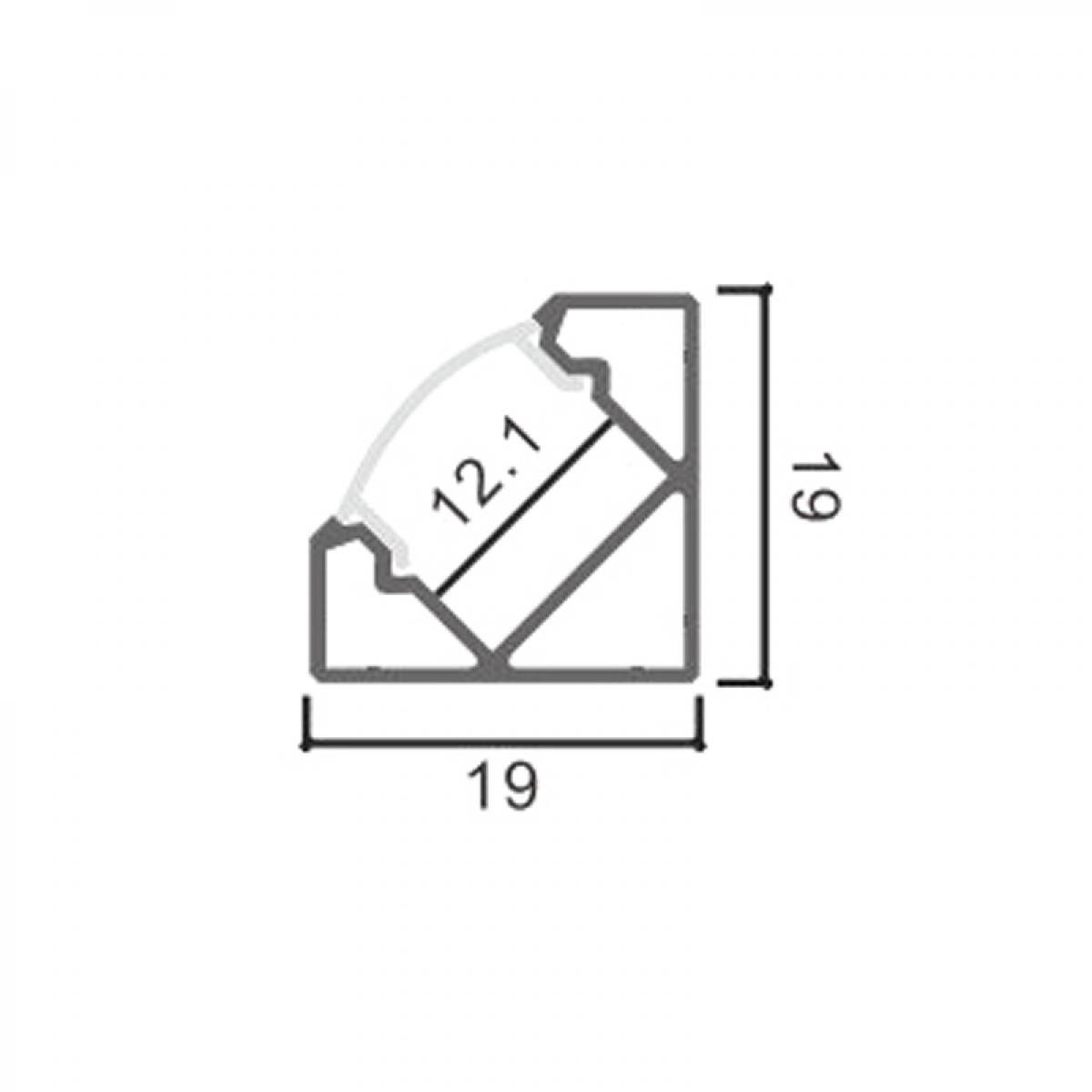 Perfil de aluminio Kopep Lacado Blanco - 2 metros