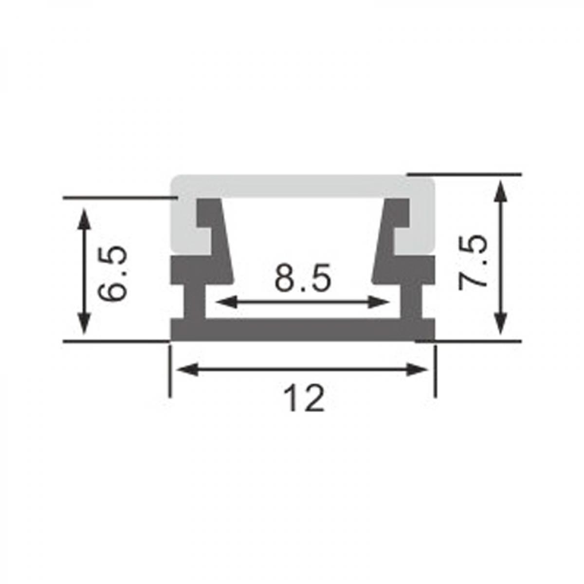 Perfil de aluminio Slim - 2 metros