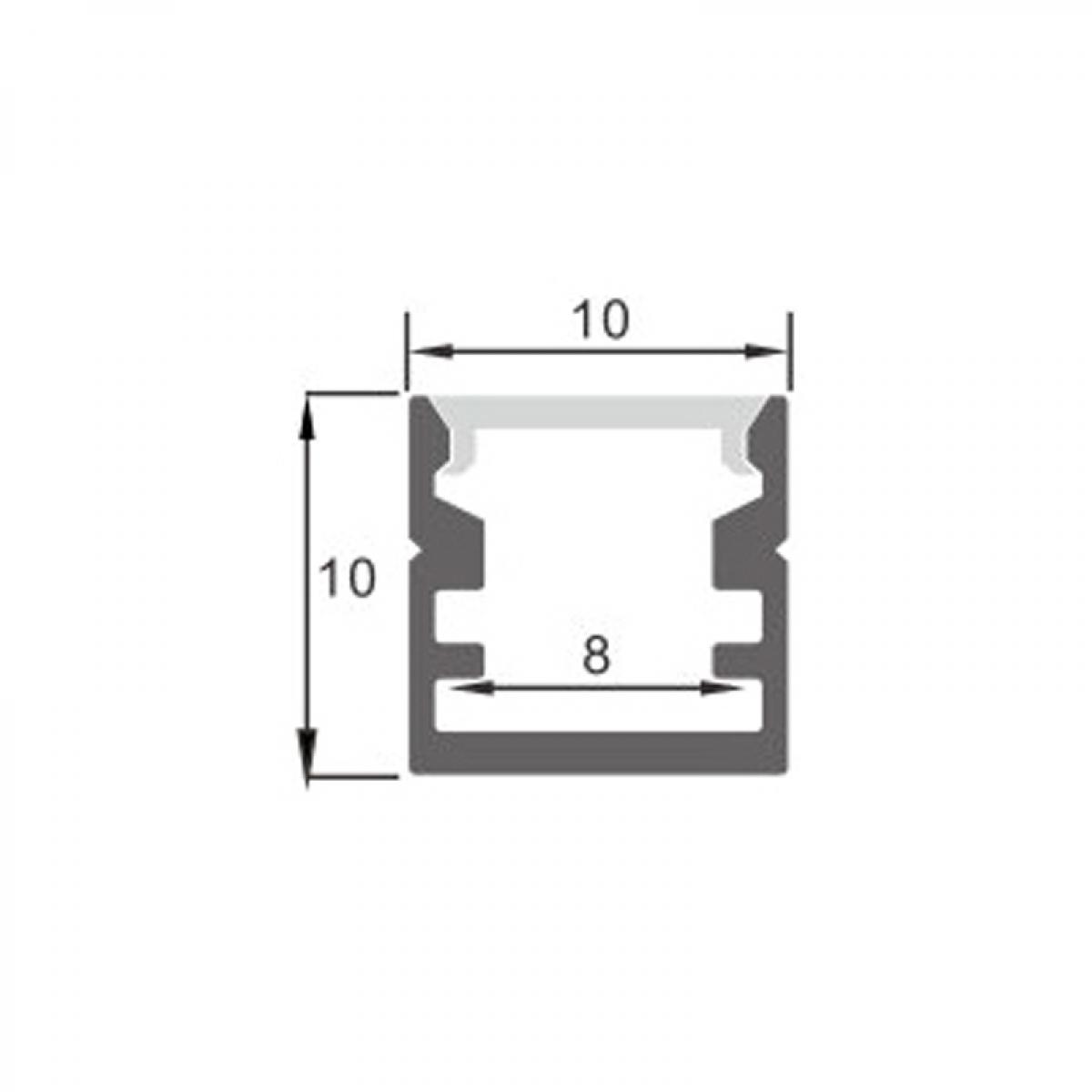 Perfil de aluminio Nano - 2 metros