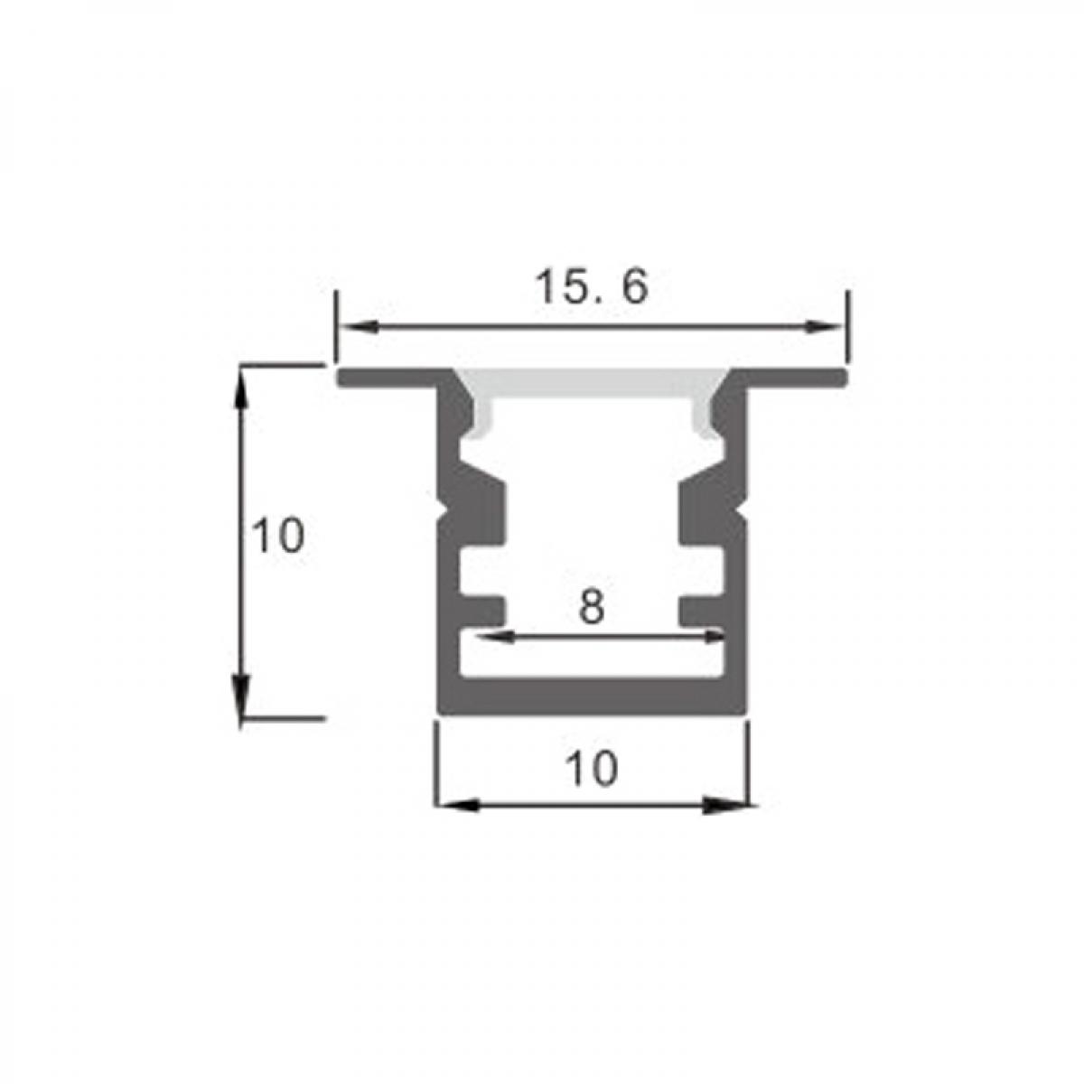 Perfil de aluminio Rate - 2 metros
