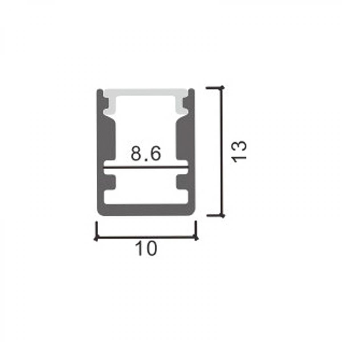 Perfil de aluminio Fix - 2 metros