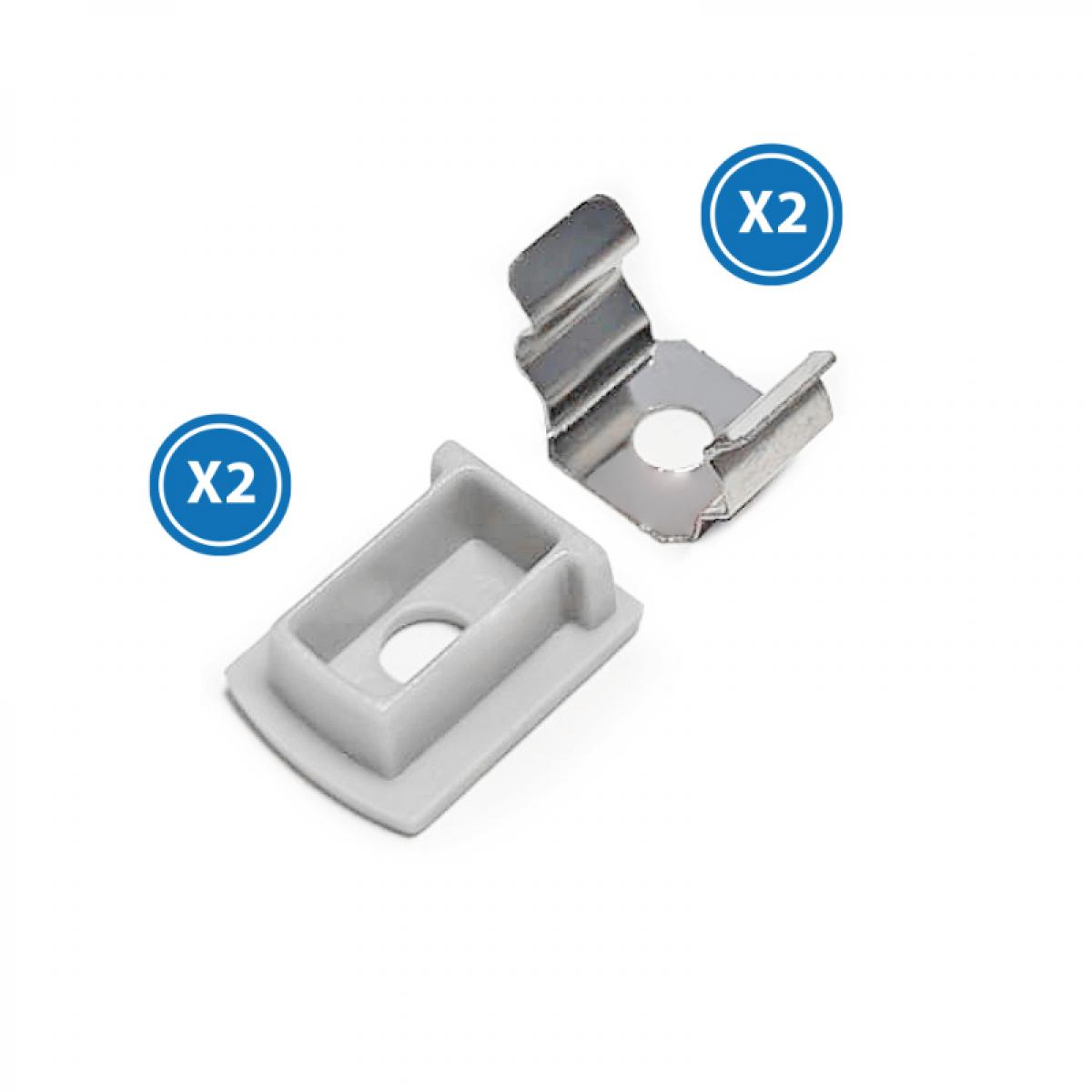 Pack 2 Tapones y 2 grapas para Perfil LM3747