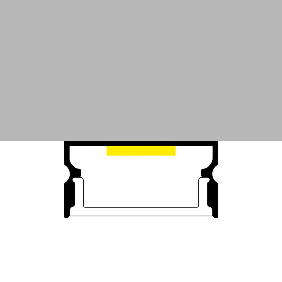 Perfil de aluminio Sino - 2 metros