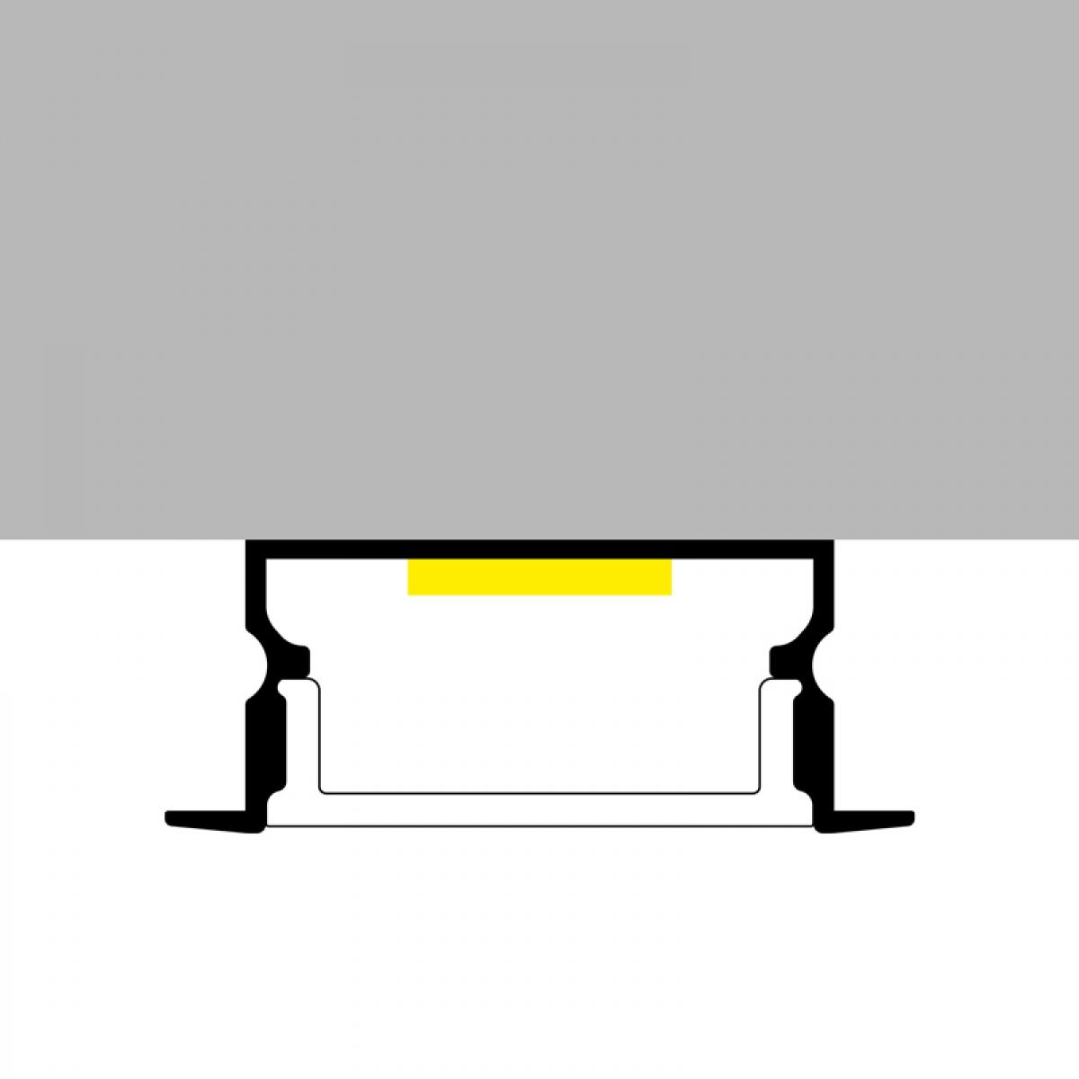 Perfil de aluminio Hieg - 2 metros