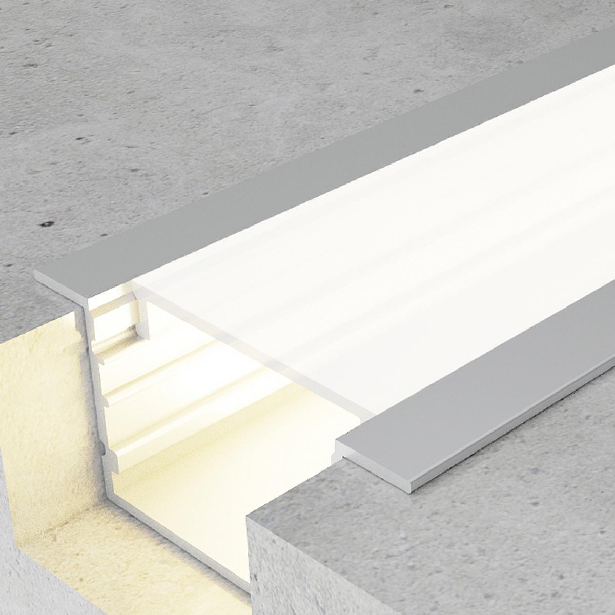 Perfil de aluminio Hev - 2 metros