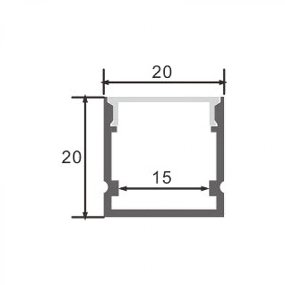 Perfil de aluminio Rope - 2 metros