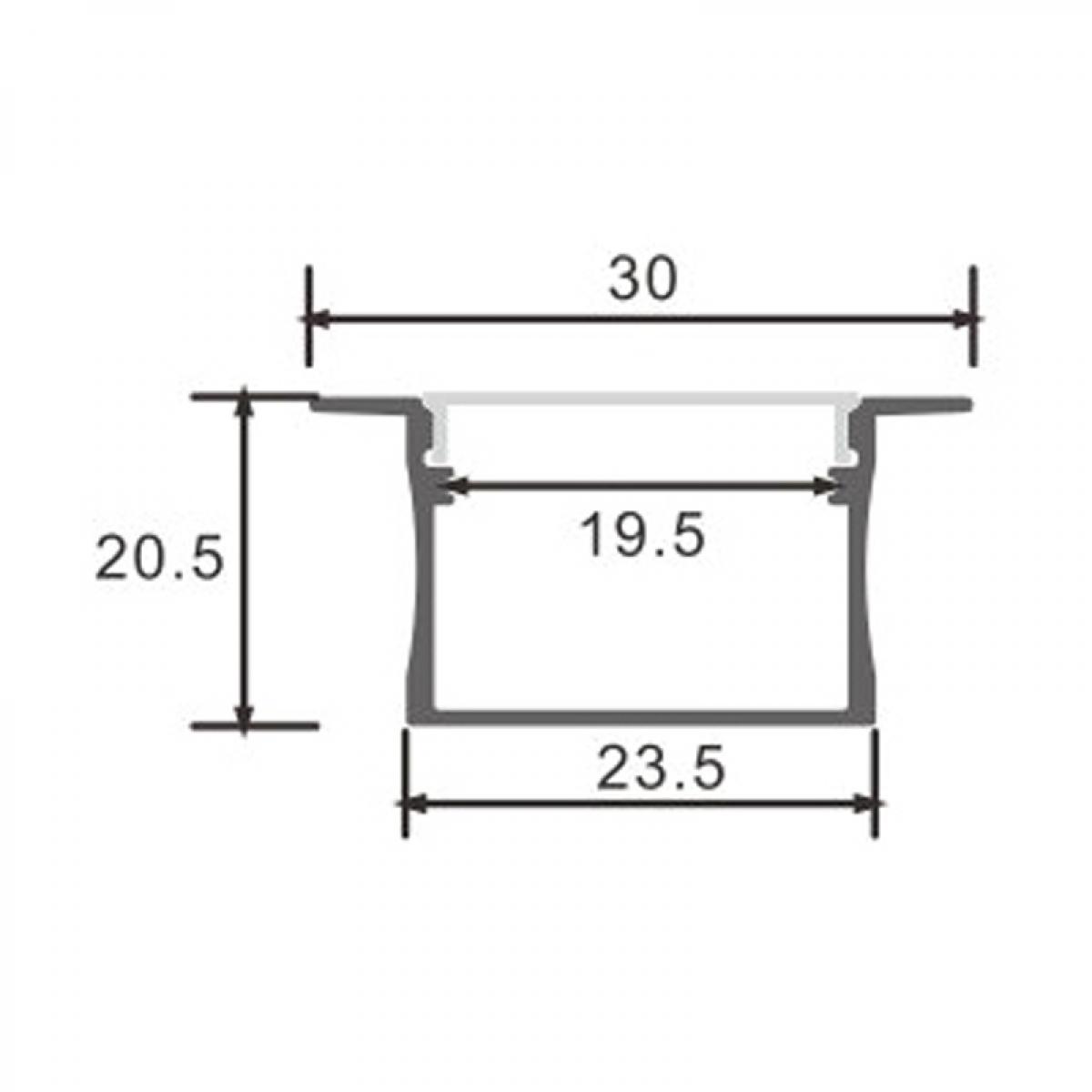 Perfil de aluminio Vilkad - 2 metros
