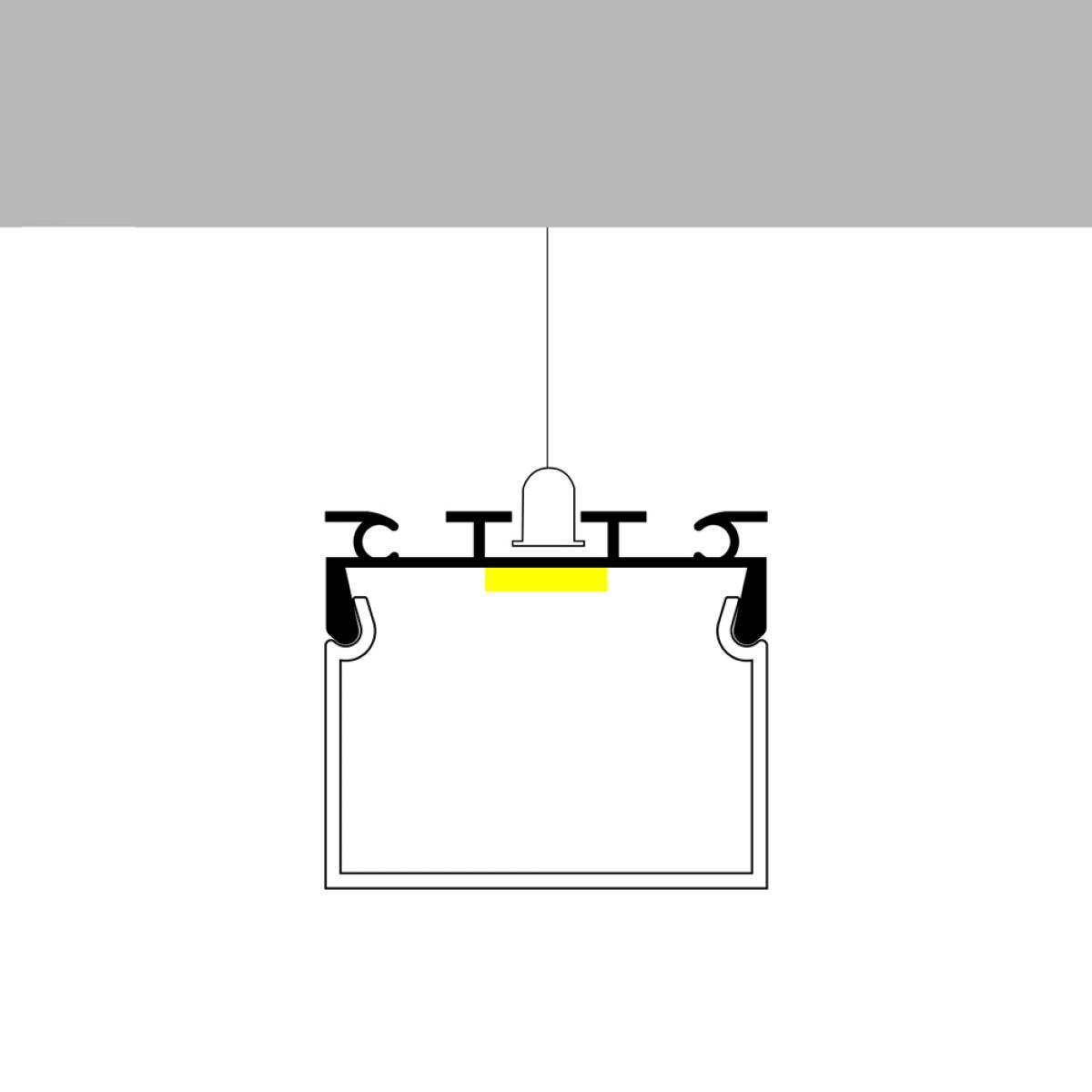 Perfil de aluminio Cubik - 2 metros