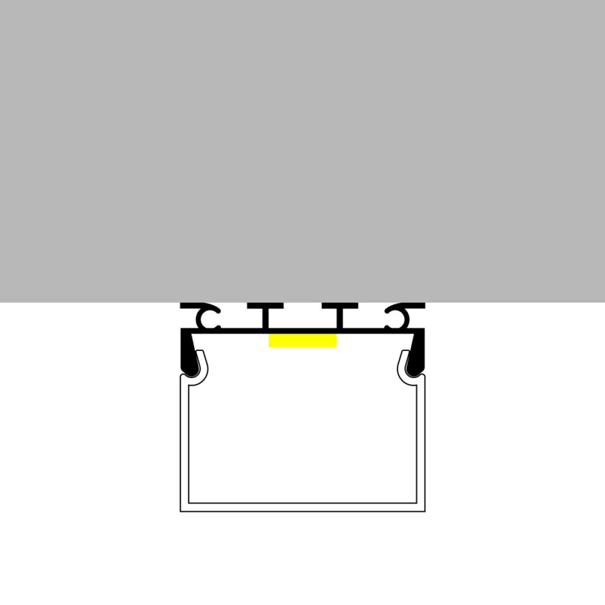 Perfil de aluminio Cubik - 2 metros