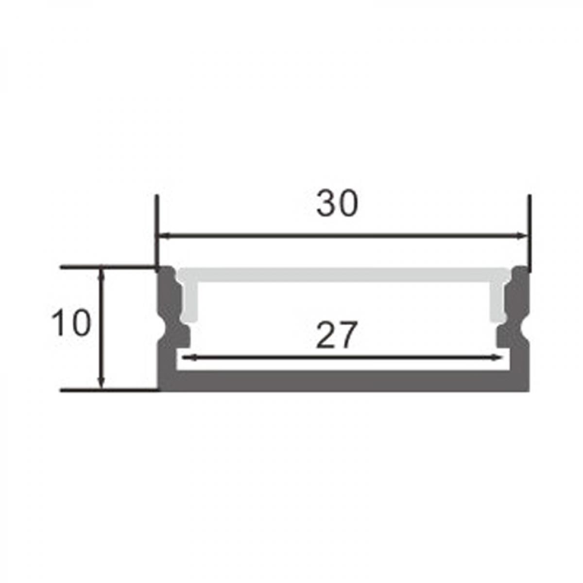 Perfil de aluminio Trake - 2 metros