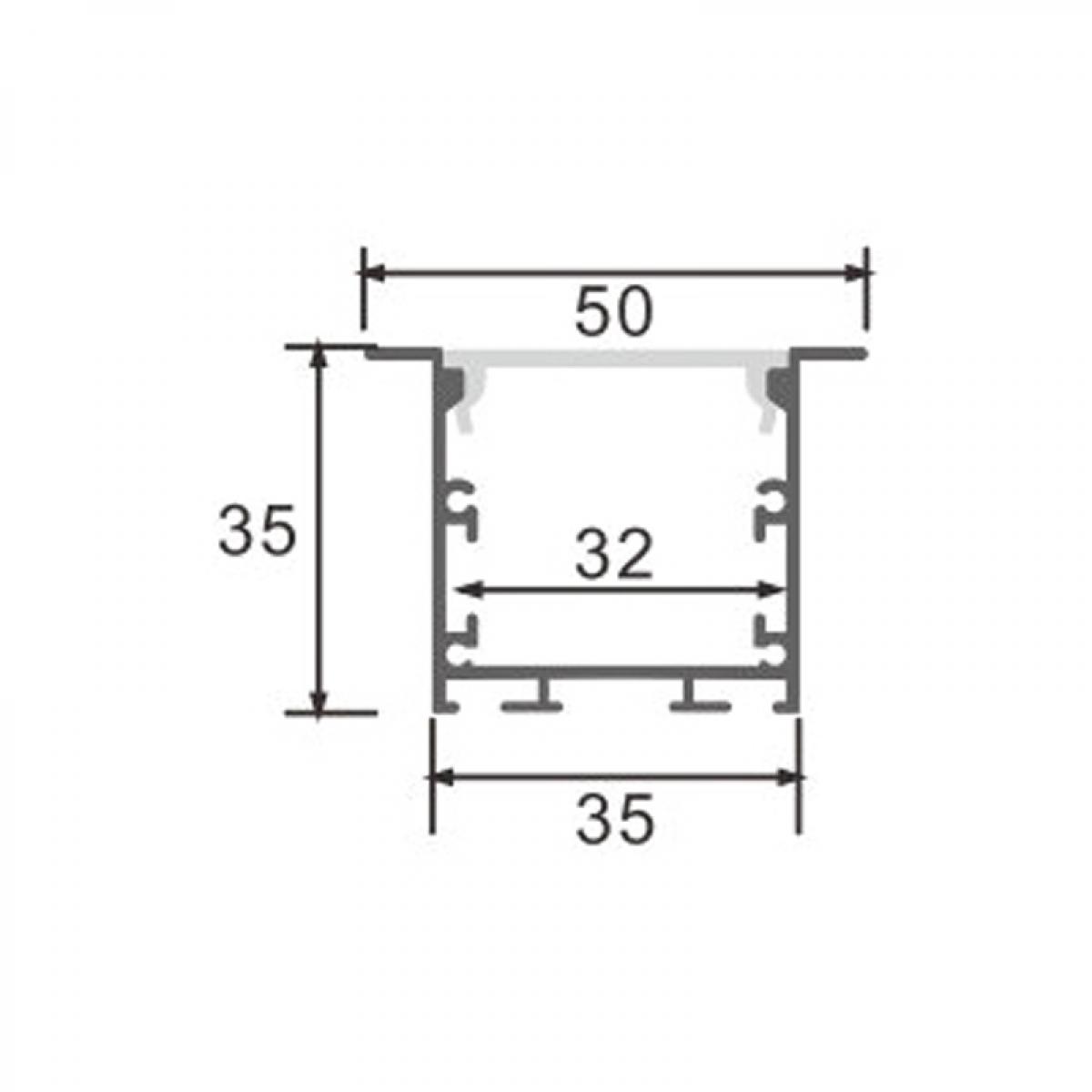 Perfil de aluminio Phey - 2 metros